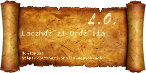 Laczházi Orália névjegykártya